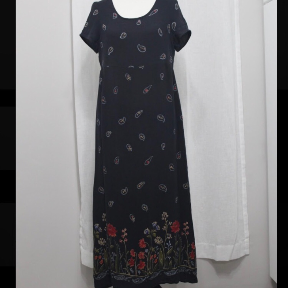 Vintage Field Manor Paisley Maxi Dress
